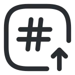 Hashtag Up SVG Icon